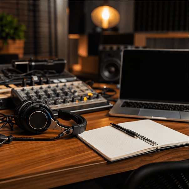 Podcast microphone add-on ready to be sold during checkout